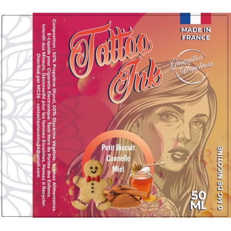 TATTOO INK - Petit Biscuit Cannelle et Miel 50ML 9,90 €