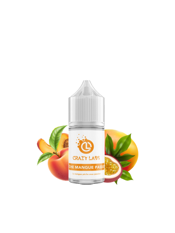 PÊCHE MANGUE PASSION - 30ML CONCENTRÉ - CRAZY LABS 12,90 €