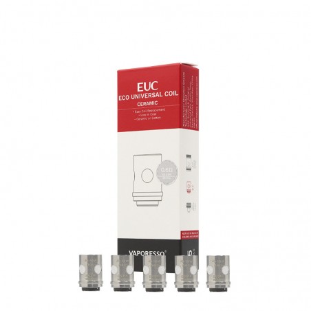 Résistances EUC Ceramic (x5) Veco Tank - Vaporesso 6,90 €